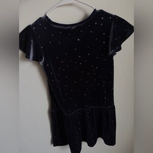 GAP Kids Black Starry Velvet Dress